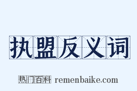 执盟反义词是什么意思的图片